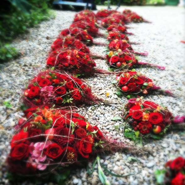 Schönes Rosenherz in rot